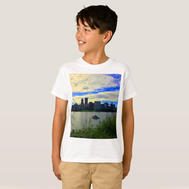 Portland, Oregon Skyline #1 T-shirt (Devant entier)