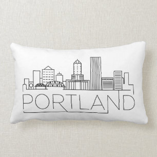 Portland, Oregon Skyline Coussin Lumbar