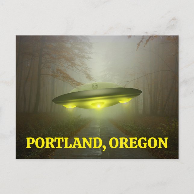 PORTLAND, OREGON SPACESHIP UFO Carte postale (Devant)