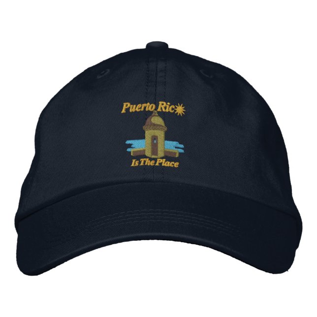 Porto Rico Est Le Casquette Brodé (Devant)