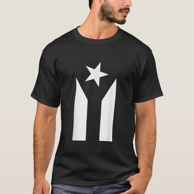 Porto Rico Manifestation du drapeau noir T-shirt (Devant)