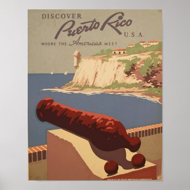 Porto Rico USA Vintage voyage Poster Art (Devant)