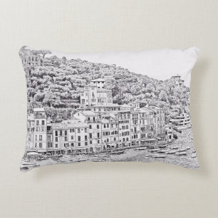 Portofino romantique rêveur, coussin de l'Italie