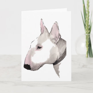 portrait anglais de carte de bull-terrier