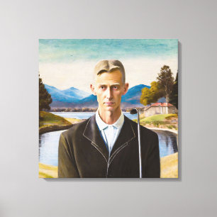 Portrait Avec Pointe - Impression De Toile Étitrée