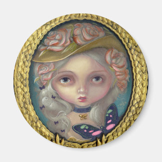 "Portrait avec un Casquette à fleurs" Magnet