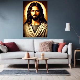 Portrait cool de Jésus-Christ   AI Art Poster