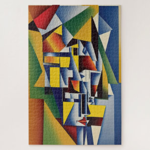 Portrait Cubiste Abstrait Puzzle