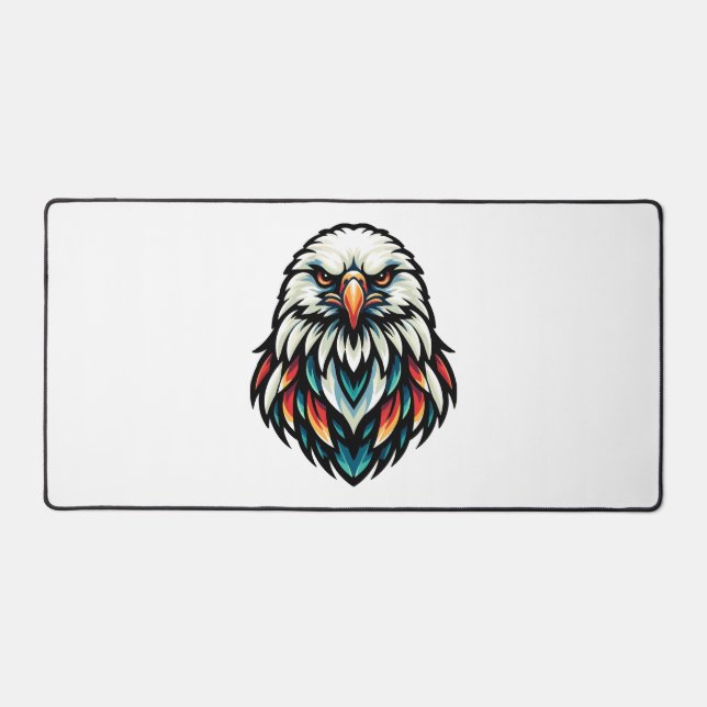 Portrait d'aigle Abstrait en teintes vives (Recto)