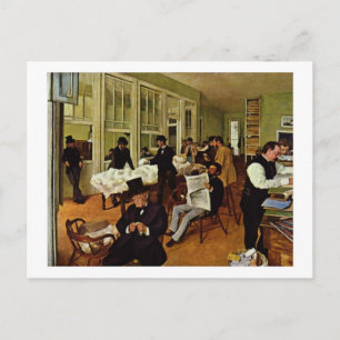 Portrait dans une carte postale bureau en coton de