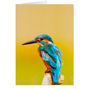Portrait d'aquarelle Kingfisher Bird