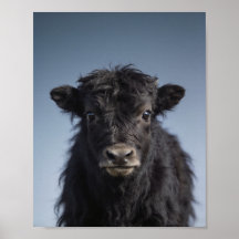 Portrait de bébé yak – Art mural d'animal de nurse