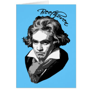 Portrait de Beethoven sur des T-shirts, tasses,