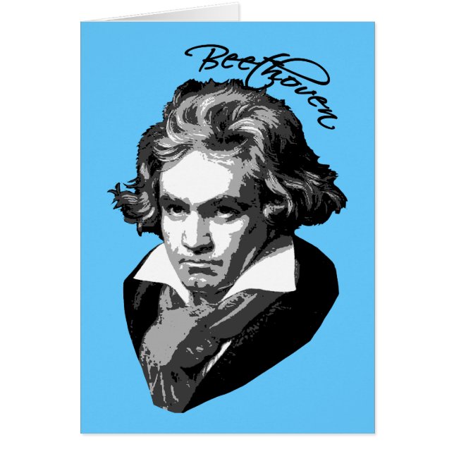 Portrait de Beethoven sur des T-shirts, tasses, (Devant)