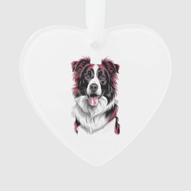 Portrait de Border Collie dans des détails éclatan (devant)
