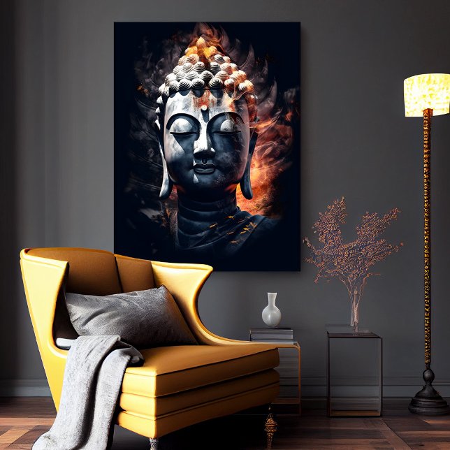 Portrait de Bouddha | Poster de l'Art numérique (Portrait of Buddha | Digital Art Poster)