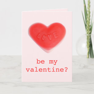 Portrait de carte Swet Heart Pink 'be my valentine