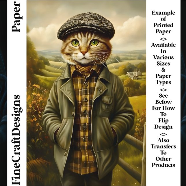 Portrait de chat mignon dans le paysage CM1 Papier (Créateur téléchargé)