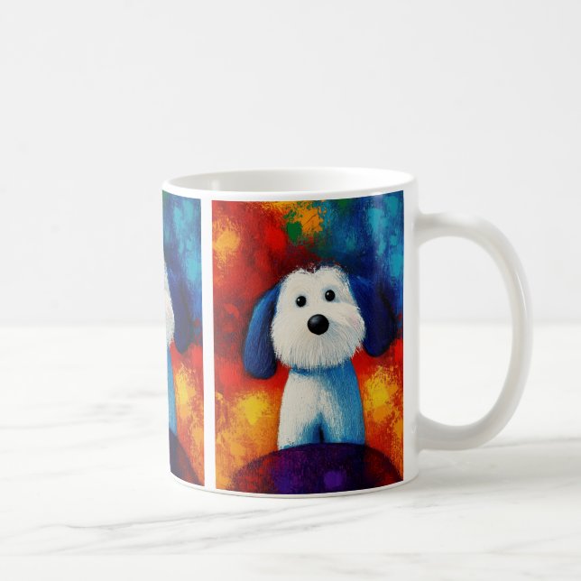 Portrait de chien Art Café Mug (Droite)