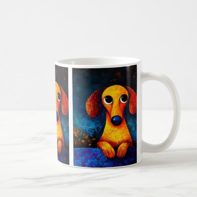 Portrait de chien Art Café Mug (Droite)