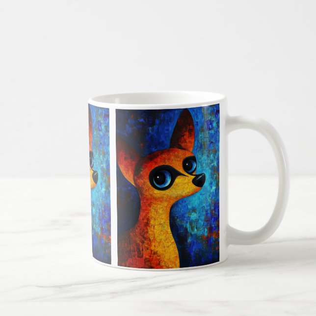 Portrait de chien Art Café Mug (Droite)