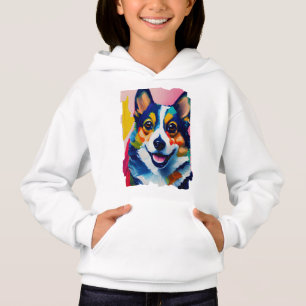 Portrait de chien coloré - Peinture de corgi