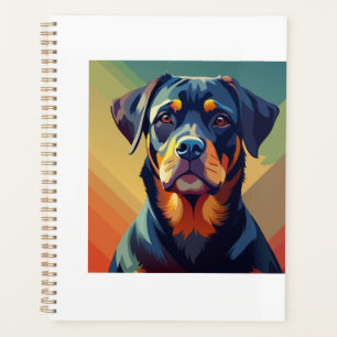Portrait de chien coloré Rottweiler Art Pop Rétro
