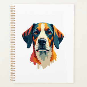 Portrait de chien coloré vintage dans le style Pop