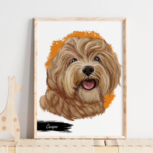 Portrait de chien de Cavapoo | Impression Portrait (Créateur téléchargé)