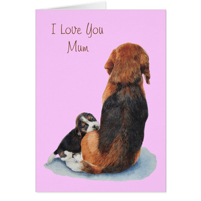 portrait de chien petit chiot beagle bouddling mam (Devant)