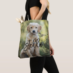 Portrait de chien Sac fourre-tout, Nom personnalis