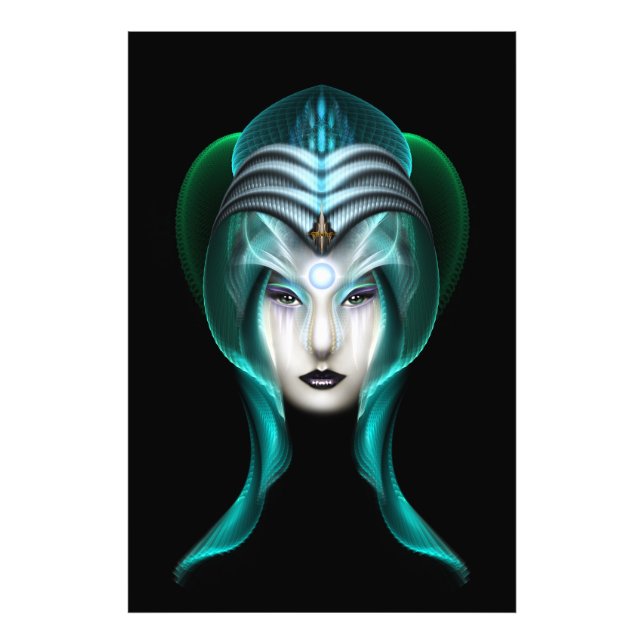 Portrait De Cyiria ISO Black Photo Print (Devant)