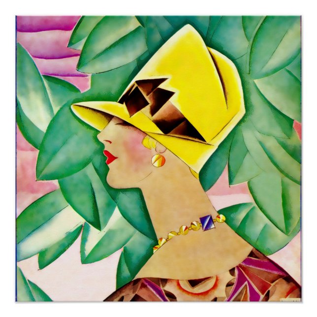Portrait de femme Art déco (Devant)