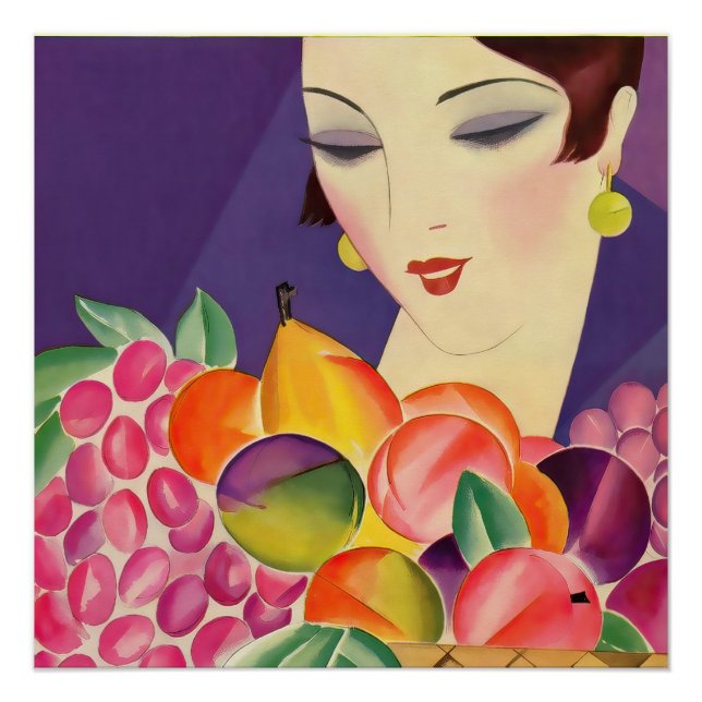 Portrait de femme Art déco (Devant)