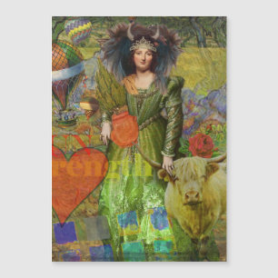 Portrait de femme classique vintage Taureau Art go