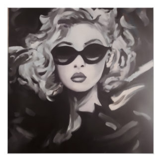 Portrait de femme glamour - Affiche d'art moderne