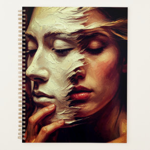 Portrait de femme surréaliste avec masque peint