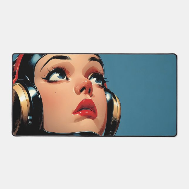 Portrait de fille futuriste – Pop Art Rétro (Recto)