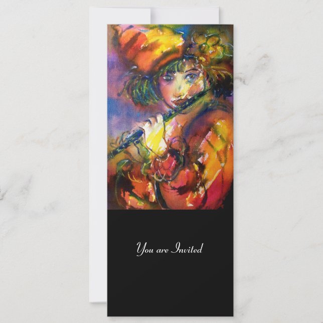 Portrait de flûtiste Programme de soirée masquée (Devant)