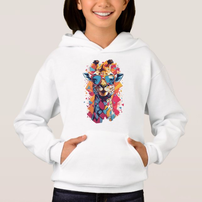 Portrait de girafe de style graffiti-58567 (Devant)