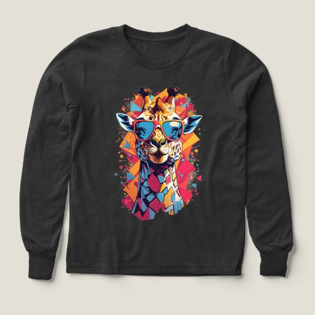 Portrait de girafe de style graffiti-58567 (Motif recto)