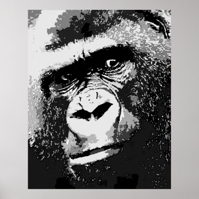 Portrait de Gorilla Poster Imprimer (Devant)