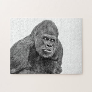 Portrait de Gorille de Silverback, puzzle