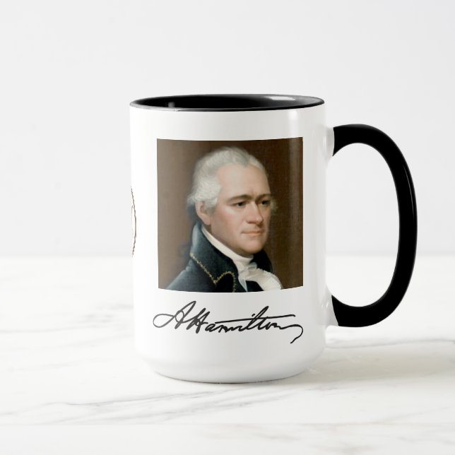 Portrait de Hamilton et tasse de faits (Droite)