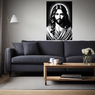 Portrait de Jésus Christ   AI Art Poster