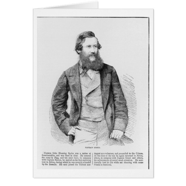 Portrait de John Hanning Speke (1827-64) (gravine (Devant)