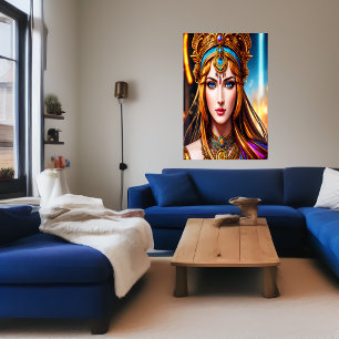 Portrait de la déesse grecque Hera   AI Art Poster