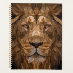 Portrait de lion géométrique