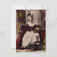 Portrait de Marie Antoinette ~ Invitations / RSVP