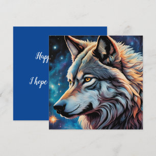 Portrait de nuit du loup gris Starry